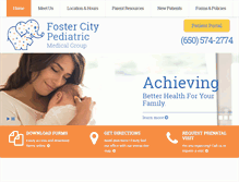 Tablet Screenshot of fostercitypediatrics.com